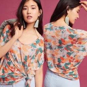 Akemi + Kin Floral Camo Oversized Sleeveless Top